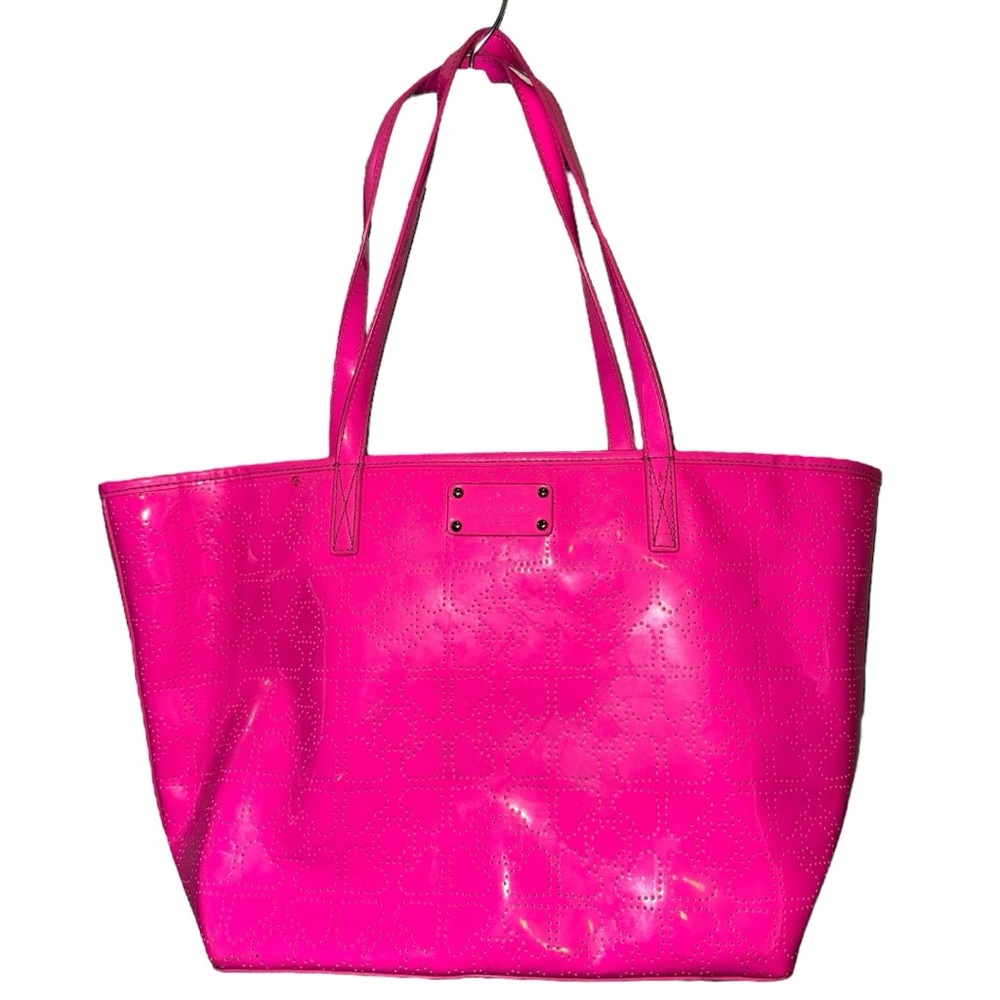 KATE SPADE Molly Bikini Dot Hot Neon Pink Tote Bag